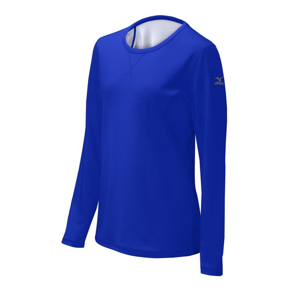 Maglie Running Mizuno Core Dual Hybrid Donna - Blu Reale/Bianche - 10628-CJIY